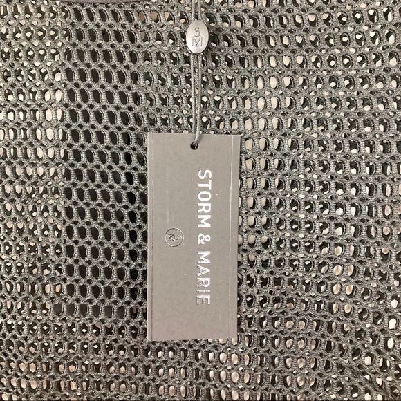 Storm & Marie Hema Black Mesh Short Sleeve Top NWT - Picture 8 of 10